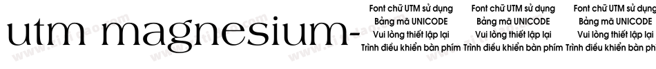 utm magnesium字体转换